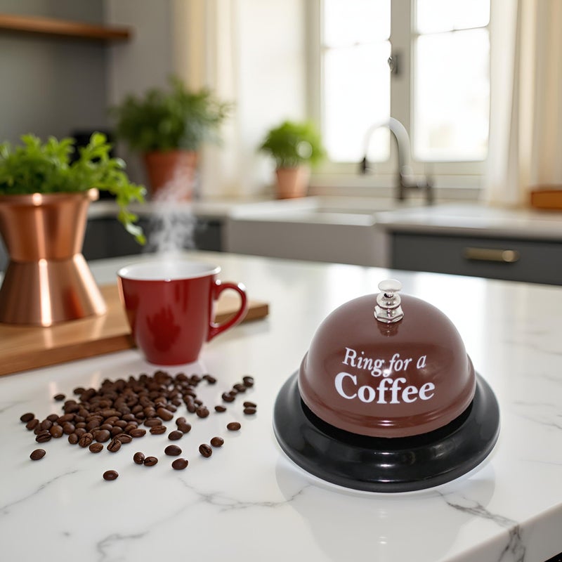 sweethome Desk Call Bell Ring for Service Great Fun Creative Novelty Gag Party Gift (Ring for a Coffee) - Image 3